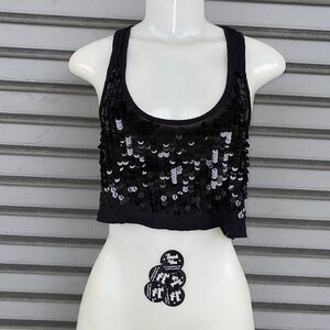 Forever 21 Sequin Crop Top Size M